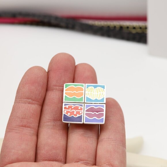 Art Ring Sterling Silver famous artist Enamel Inspired Artistic Ring - Picture 12 of 13